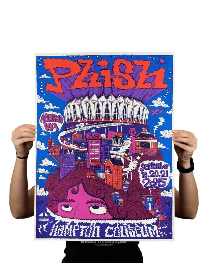 Discover Phish in Hampton, VA 2025 Late Summer Tour 19-21 september Poster