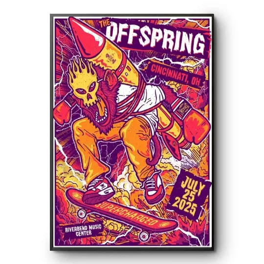 Discover The Offspring July 25 2025 Riverbend in Cincinnati OH Poster