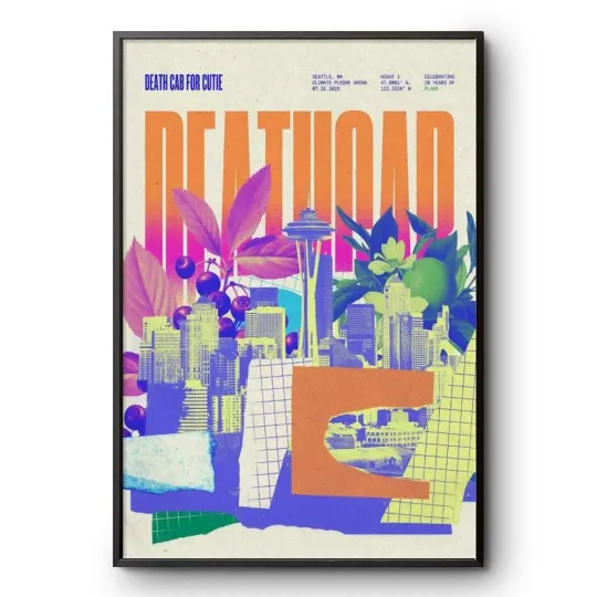 Discover Death Cab For Cutie At Climate Pledge Arena On July 31 2025 Poster