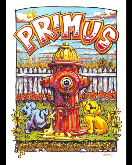 Discover Primus May 24th 2025 Ruoff Musi Center Noblesville IN Poster