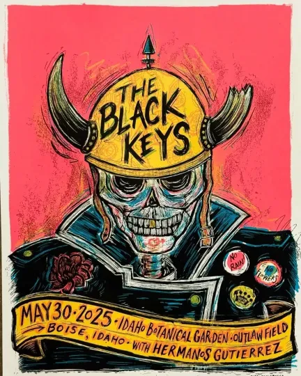 The Black Keys May 30th 2025 Idaho Botanical Garden Boise Poster