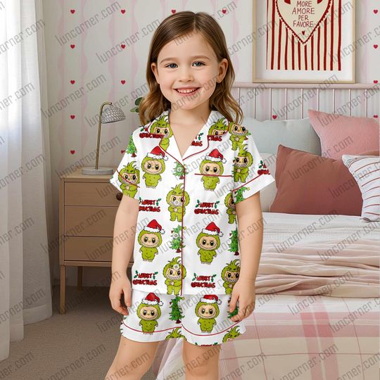 Labubu Kids Pajama Set - Christmas Holiday Sleepwear for Toddlers to Youth, Boys & Girls