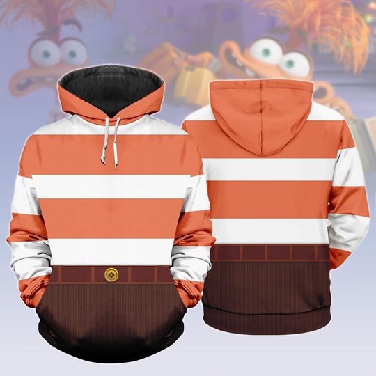 Anxiety Hoodie, Inside Out Inspired Costume, Emotion Cosplay
