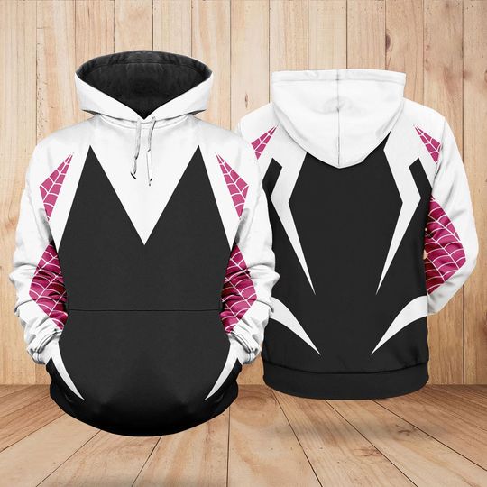Spider Gwen Costume Hoodie, Superhero Ghost Spider Cosplay, Halloween Costume for Her