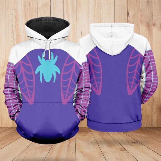 Spider Gwen Hoodie, Gwen Stacy Spider Sweatshirt, Disney Spider Gwen Cosplay Costume, Superhero Hoodie