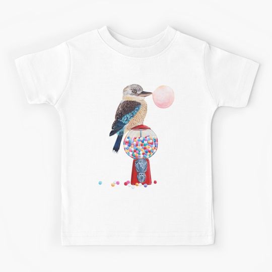 Discover Bird gumball machine Kookaburra Kids T-Shirt