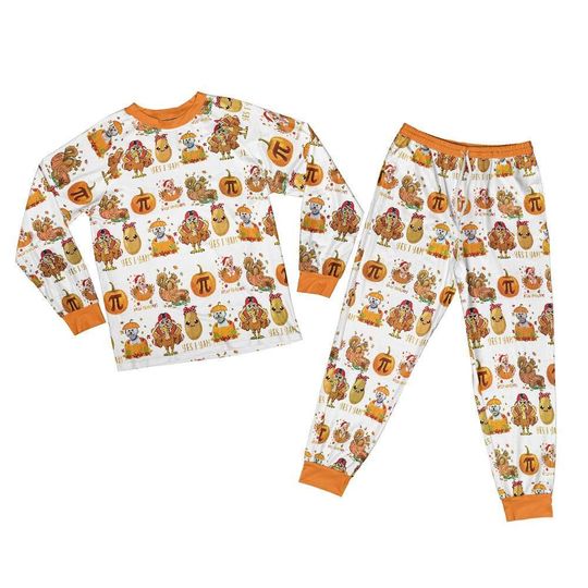 Corgi Happy Hallothanksmas Halloween Thanksgiving Christmas Raglan Pajamas Set for Family  Thanksgiving Gift Pajama Set