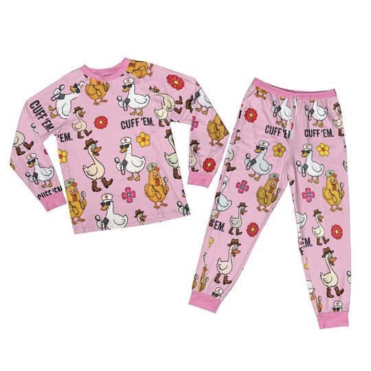 Cuff'em Kids Pajamas, Duck Raglan Pajamas Set for Family  Thanksgiving Gift Pajama Set