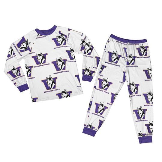 Custom logo University Kids Pajamas, Washington Raglan Pajamas Set for Family  Thanksgiving Gift Pajama Set