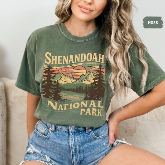 Discover Retro Shenandoah National Park T-shirt, Vintage Comfort Colors Unisex Tee, Nature Lover Gift, Outdoor Adventure Shirt, Hiking Apparel,