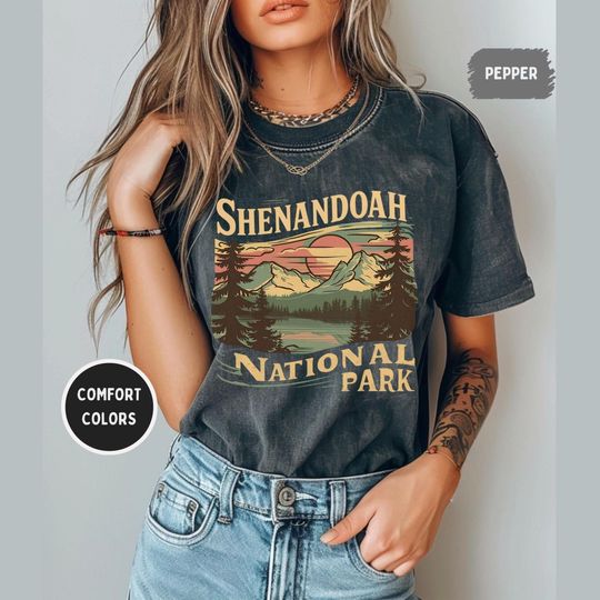 Retro Shenandoah National Park T-shirt, Nature Lover Gift, Outdoor Adventure Shirt, Hiking Apparel