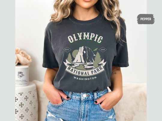 Discover Olympic National Park Comfort Colors Shirt, Washington Vintage Shirt,  Pacific Northwest Tee Olympic Park gift Washington State Souvenir