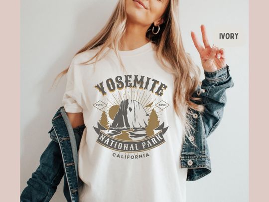 Discover Yosemite National Park Comfort Colors Shirt California Shirt Hiking tee Yosemite Family Trip Vintage Yosemite Park gift California Souvenir