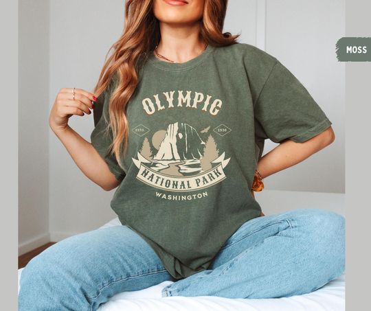 Olympic National Park T-shirt, Washington Vintage Shirt, Pacific Northwest Tee, Olympic Park gift, Washington State Souvenir