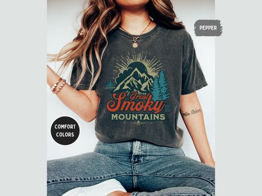 Discover Vintage Great Smoky Mountains National Park T-shirt, Tennessee Smoky Mountains Shirt, Tennessee Family Trip, Smoky Mountains gift