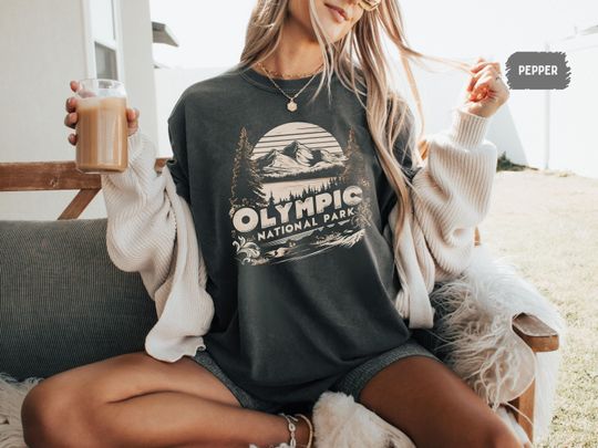 Discover Olympic National Park T-shirt, Retro Washington Shirt, Hiking tee, Olympic Park Family Trip, Olympic Park gift, Washington Souvenir
