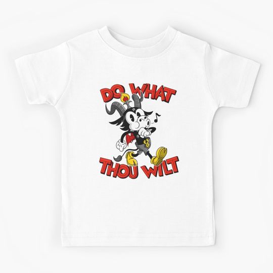Discover Do What Thous Wiltt Baphomets 30S Cartoon Occults Esotericisms Kids T-Shirt
