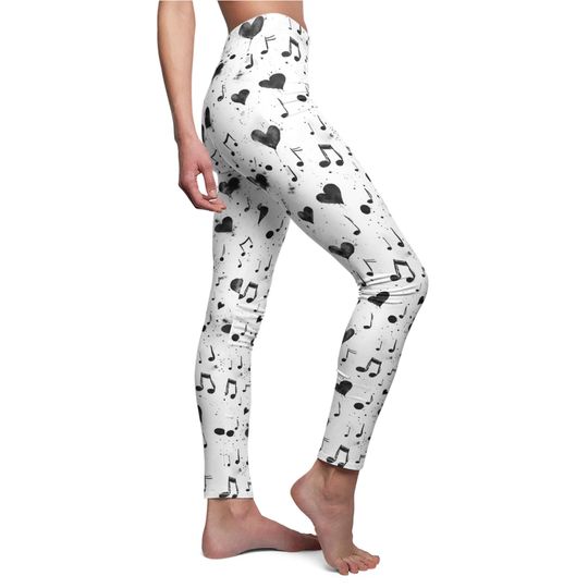 Discover Music Note Leggings | Punk Goth Witch Printed Leggings for Concerts & Festivals