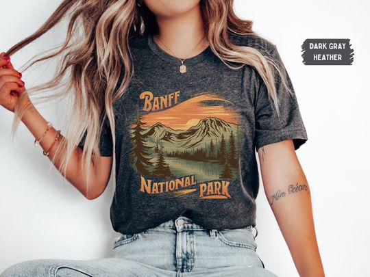 Discover Vintage Banff National Park Shirt, Banff tshirt, Banff tee Canadian Rockies gift Rocky Mountains, Canada T shirt Banff Souvenir Banff gifts