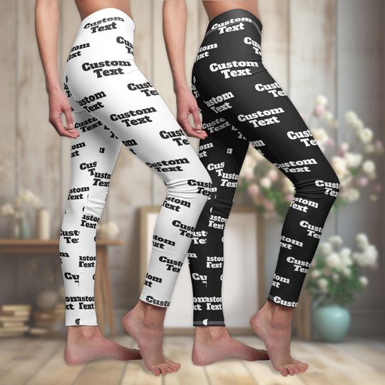 Discover Personalized Pattern Leggings with Custom Text