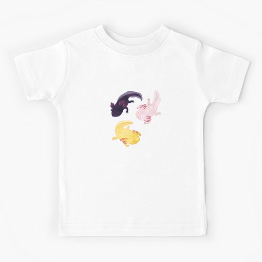 Discover Axolotl Pattern Kids T-Shirt