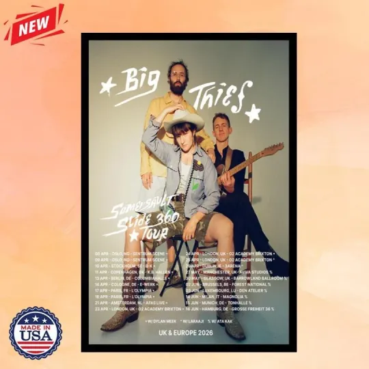 Discover Big Thief Somer Sault Side 360 Tour 2026 Poster – Live Concert Music Event
