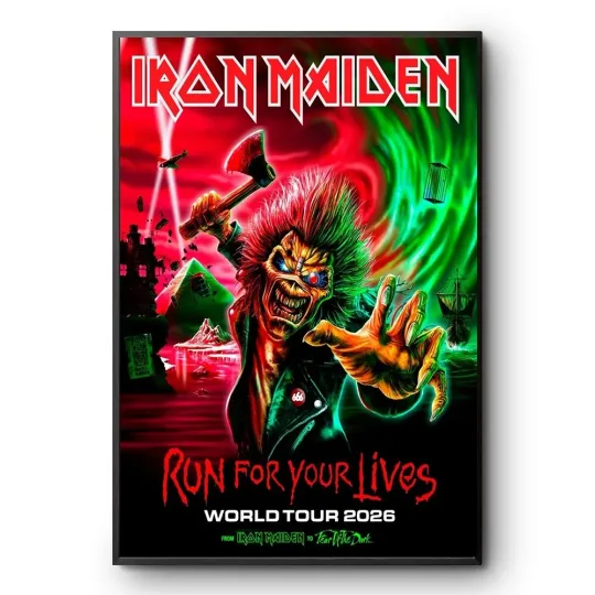 Discover Iron Maiden Run For Your Lives World Eddie With An Axe Official Tour 2026 Poster