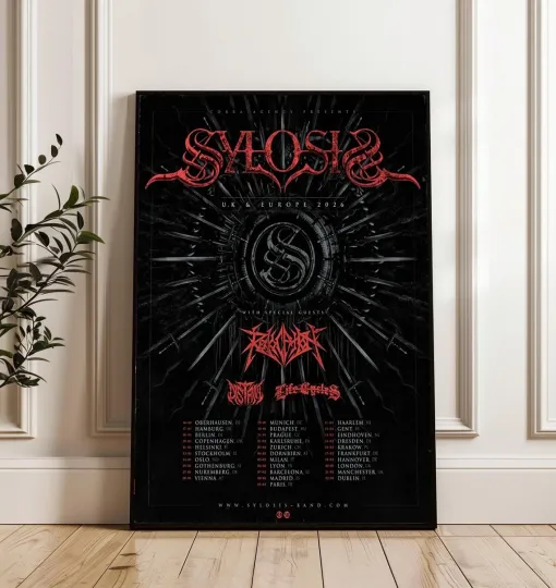 Discover Sylosis UK And Europe Tour 2026 Schedule Tour Poster Concert Music Wall Decor