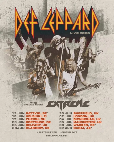 Discover Def Leppard Live 2026 Schedule Tour Dates Poster