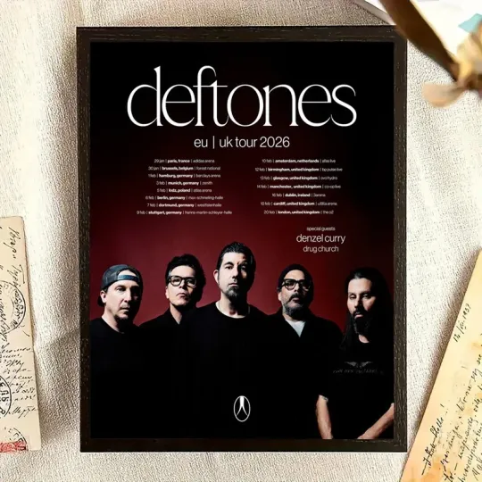 Deftone EU And UK Tour 2026 Poster