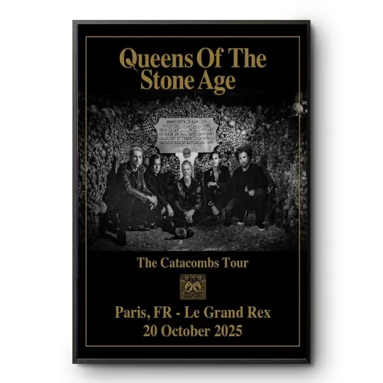 Queens Of The Stone Age in Paris, France Le Grand Rex 20 October 2025 Poster