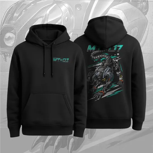 Discover Yamaha MT-07 2021-2024 Panther Motorcycle Hoodie for Riders