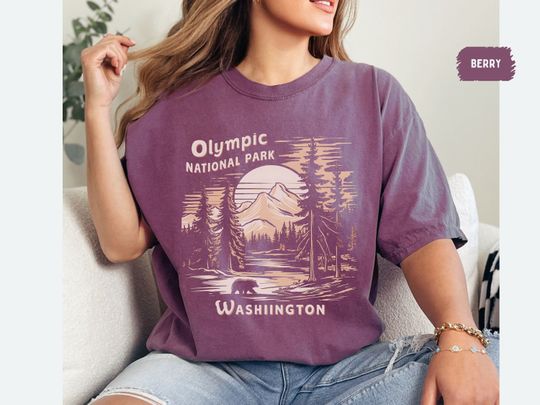 Olympic National Park Shirt, Washington Vintage Shirt, Olympic Family Trip, Pacific Northwest Tee, Olympic Park gift, Washington State Souvenir