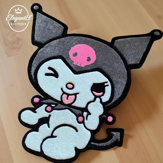 Discover Cute Kuromi and Hello Kitty Cartoon Rugs | Kawaii Floor Mat for Bedroom or Living Room