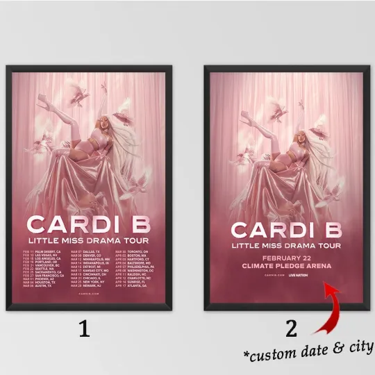 Discover Custom Poster - Cardi B Little Miss Drama Tour 2026 Poster