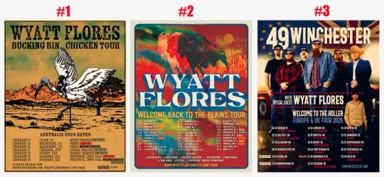 Discover Wyatt Flores Welcome Back To The Plains Tour Dates 2025 2026 Poster