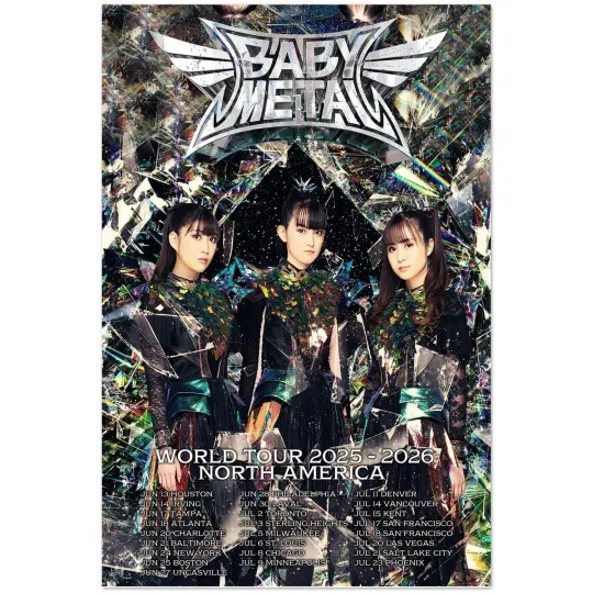 BABYMETAL World Tour 2025-2026 North America Poster