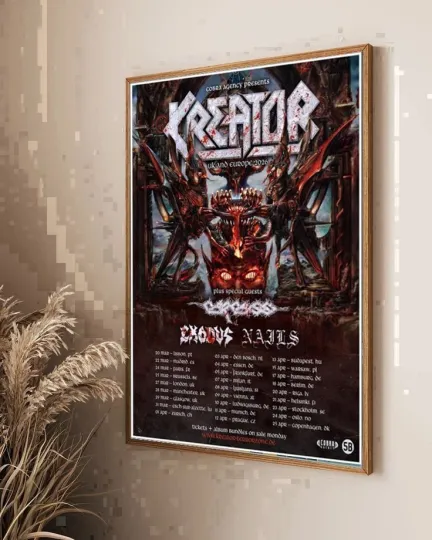 Discover Kreator UK & Europe New Tour 2026 Poster