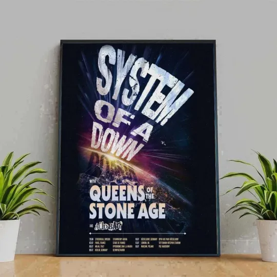 SYSTEM OF DOWN Tour Europe + UK 2026 Poster