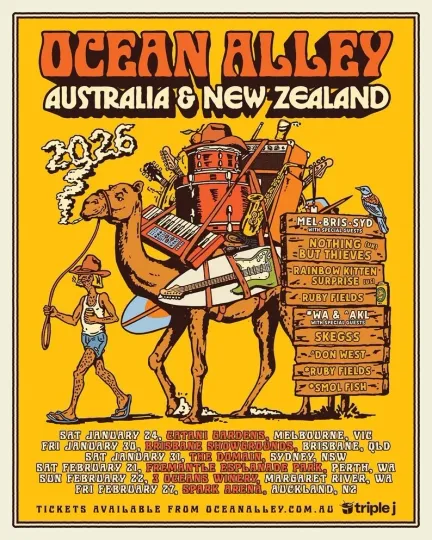 Discover Ocean Alley Australia & New Zealand Tour 2026 Poster - Wall Decor