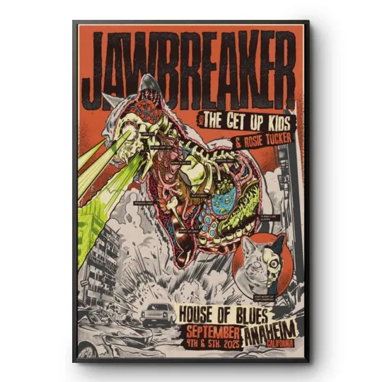 Jawbreaker in Anaheim California Tour September 4-5 2025 Poster