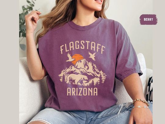 Discover Vintage Flagstaff Comfort Colors Shirt, Retro Arizonna state tshirt, Flagstaff Vacation Gift Tee, Arizonna Hiking Tee Shirt, Camping Shirt