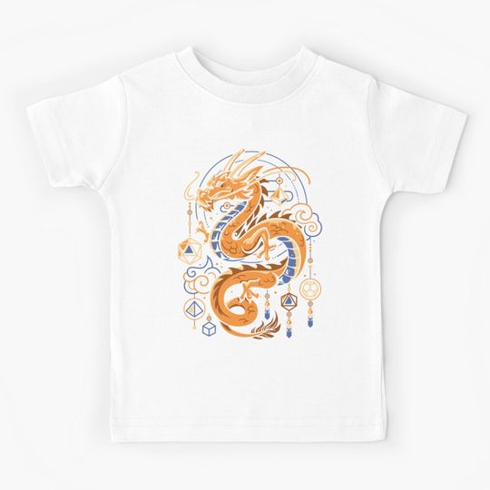Discover Sacred Dragon Keeper - D20 Dice Kids T-Shirt