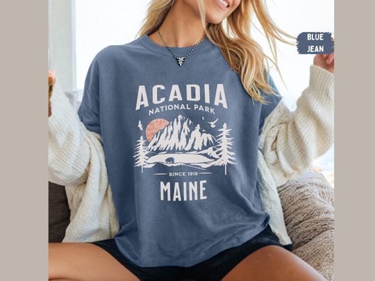 Acadia National Park T-Shirt, Vintage Maine tshirt, Acadia National Park gifts