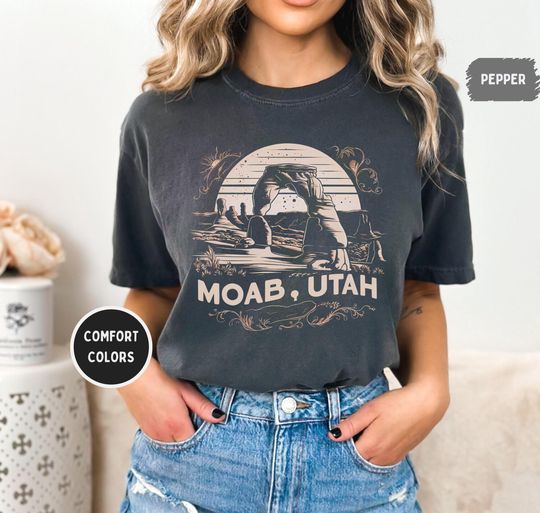 Discover Moab Utah Comfort Colors T-shirt, Unisex Tee, Southwest Desert Shirt, Mountain Lover Gift, Nature Theme Apparel