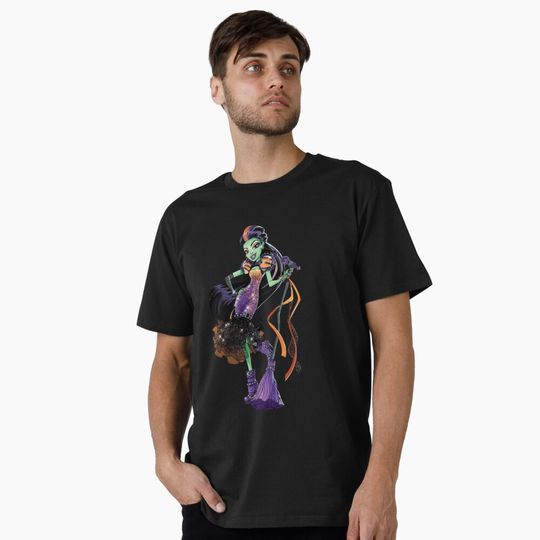 Discover Halloween Witch Singing Doll Drawing of Casta Fierce Premium T-Shirt