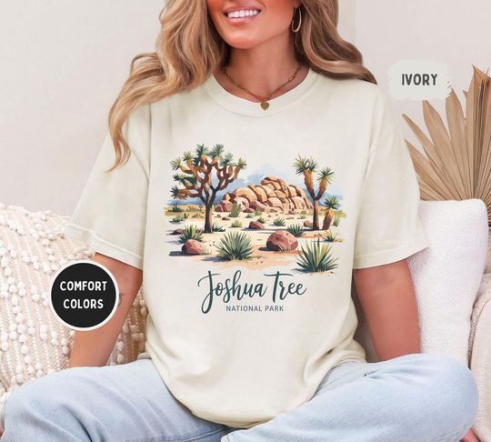 Discover Joshua Tree National Park Unisex T-shirt, Comfort Colors Shirt, Nature Lover Gift, Outdoor Adventure Apparel, Desert Logo Tee
