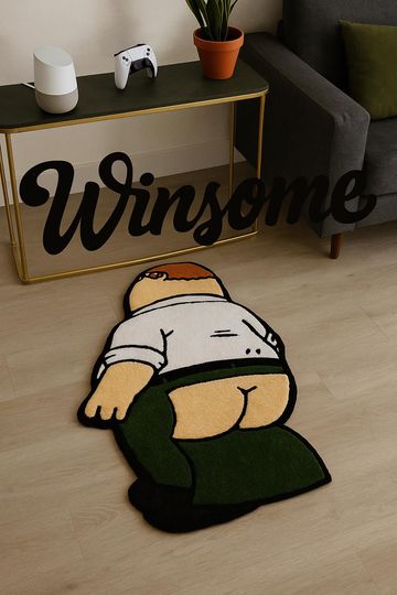 Discover Griffin Tufted Rug: Cartoon Character Rug - Quirky Home Decor