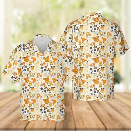 Discover Hawaiian Halloween Disney Mickey Pumpkin Shirt, Fall Festival Disney Mouse