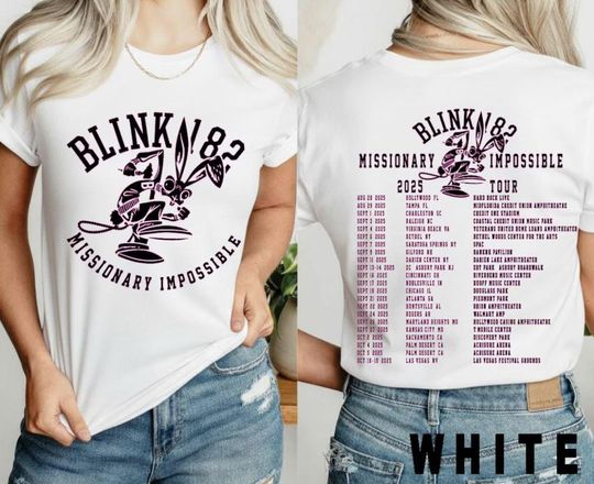 B182 Missionary Impossible T-Shirt, 2025 Tour Tee, Pop Punk Band Merch, Unisex Concert Apparel, B182 2025 Concert Shirt